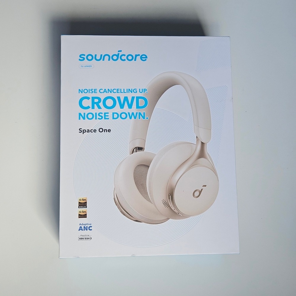 Soundcore by Anker Space One Wireless Noise Cancelling Headphones Latte Cream